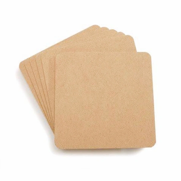 Square Coaster Rounded Corners - 6, 6mm