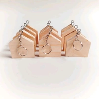 Pine Wooden Key Chain Base - 50