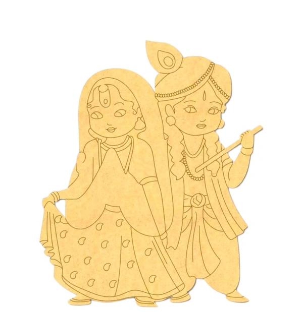 Premarked Radha Krishna Cutout  - 1 pc