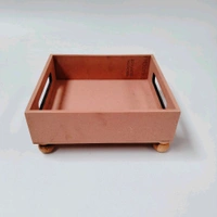 Square Tray With Beautiful Legs - 10 x 10 x 3 Inches