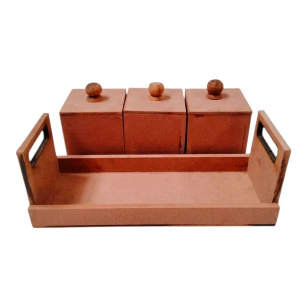 Dry Fruits Jar & Tray Set With Lid - Small Set