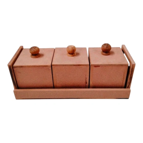 Dry Fruits Jar & Tray Set With Lid - Small Set