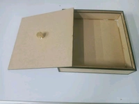 Box With Metal Knob Lid - 6 x 6 x 2 Inches