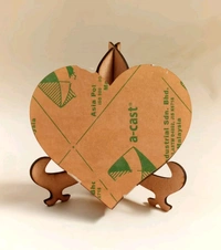 Miniature Bookshelf - Heart - 12 Inches, With Easel Stand