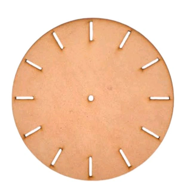 Round Clock - Laser Cut Numbers Sticks - 10 Inches, 4mm