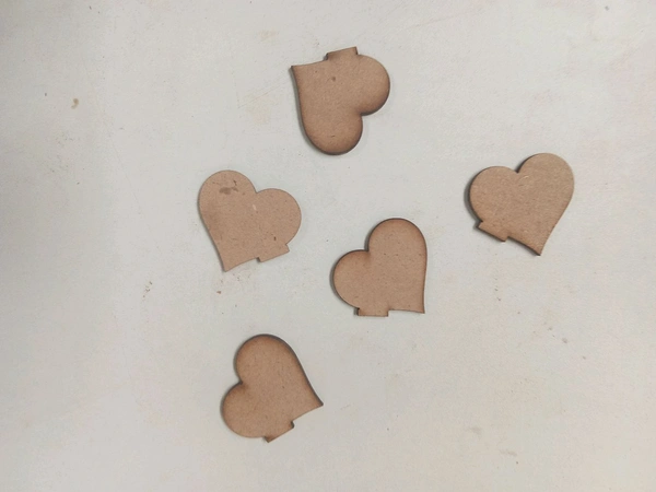 Miniature Heart - Set Of 10, MDF