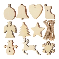 Christmas Ornaments With Twine - Set Of 5 - D1