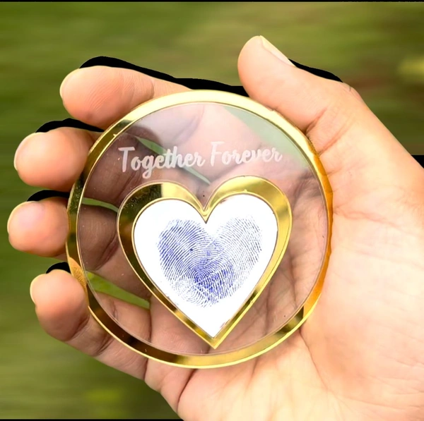 Couple Thumb Impression Engagement Wedding Prop - 2 pcs
