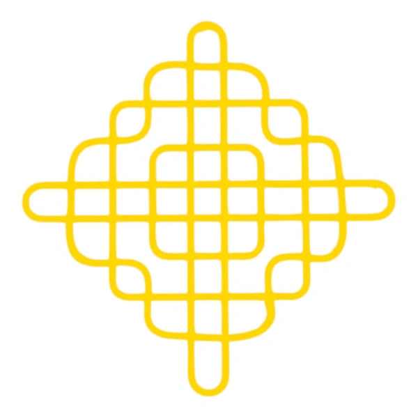 Kolam Cutout - 5 - 4 Pcs, Gold