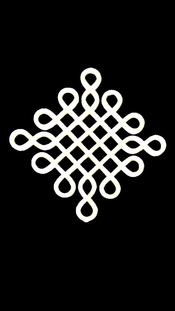 Kolam Cutout - 6 - 4 Pcs, White