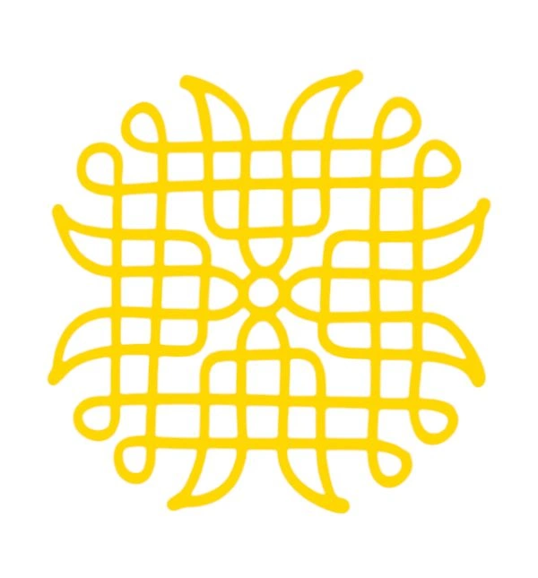 Kolam Cutout - 7 - 4 Pcs, Gold