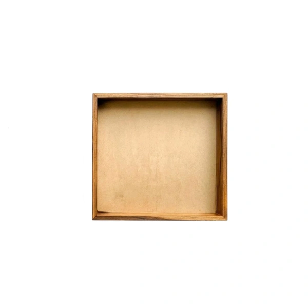 TeakWood Floating Frame / Varmala Preservation Frame Base MDF - 18 * 18 * 1.5 Inches
