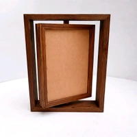 Teakwood Rotating Frame / Floating Frame / Varmala Preservation - Large - 12 * 9 Inches