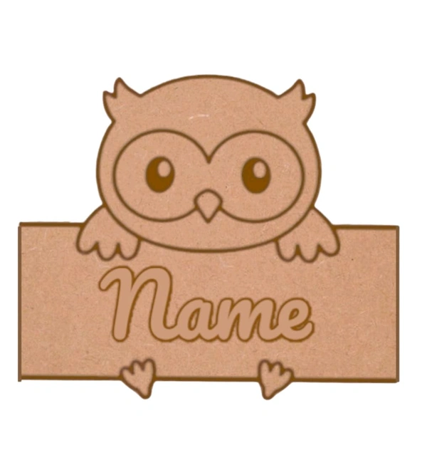Owl / Ullu Kid's Room Name Board - 4mm