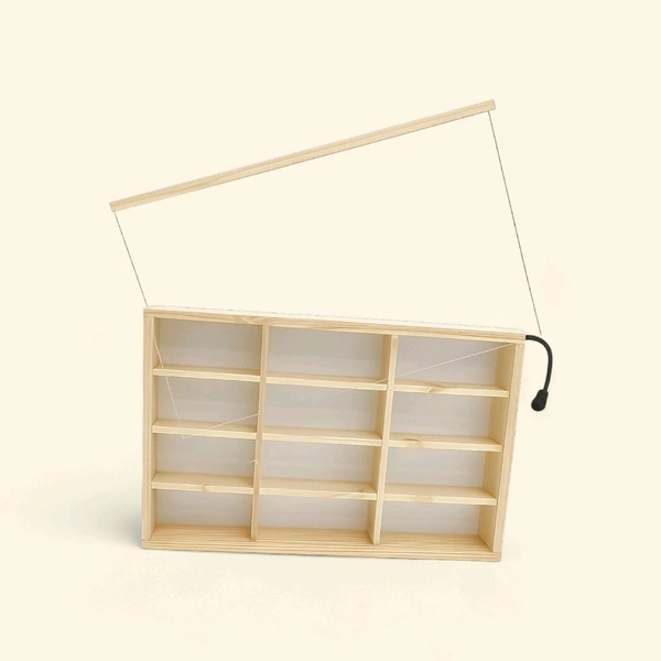 Wooden LED Back Lit Hot Wheels organiser Shadow box for 12 cars