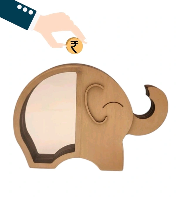 Self Standing Piggy Bank - Elephant - 6 Inches, Assembled