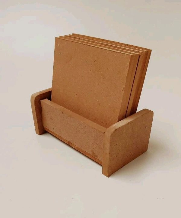 Coaster Set With Box Stand - 6, Square