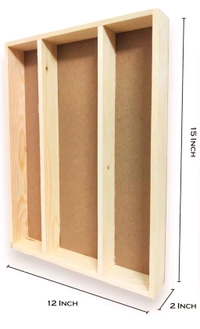 Pinewood Wooden Varmala Preservation Frame with Space For Photo -  Potrait - 15 * 12 * 2 Inches