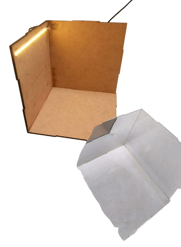 DIY Closed RoomBox / Dollhouse - With Acrylic Cover And LED Light - 8*8*8 Inches