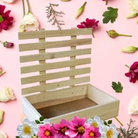 Pine wood tray fense 12×8 inches for Decoration or Gifting Wooden Hamper