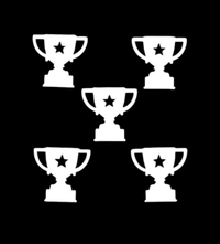 Miniature Trophy - Set Of 10, MDF