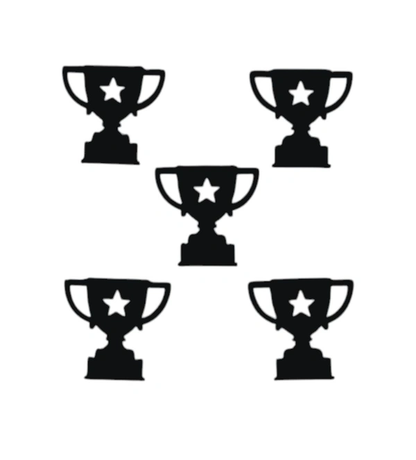 Miniature Trophy - Set Of 10, MDF