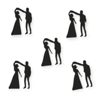 Miniature Dancing Couple - Set Of 10, Gold