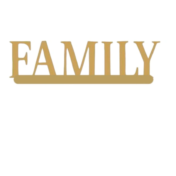 Miniature Text Family - Set Of 10, Gold