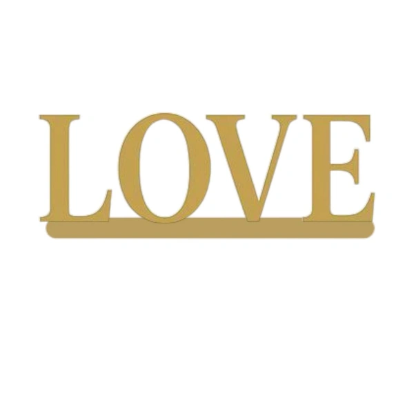Miniature Text Love - Set Of 10, Black