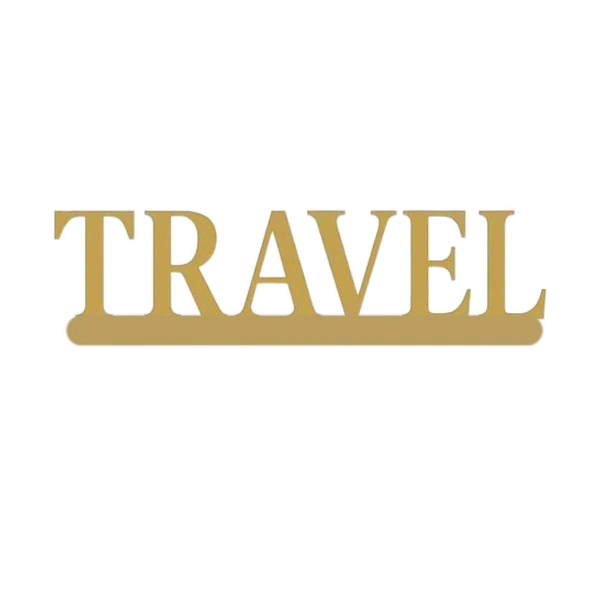 Miniature Text Travel - Set Of 10, Gold