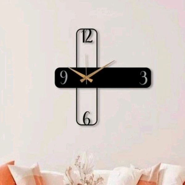 Black Acrylic Clock Set
