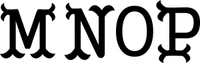 Fishtail Font Alphabet Set - 1 Inches