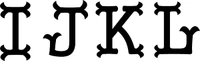 Fishtail Font Alphabet Set - 2 Inches