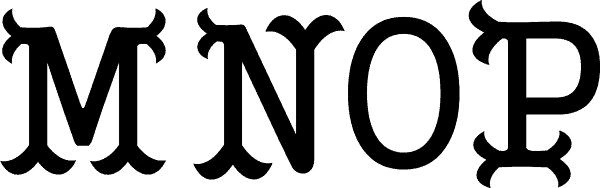 Fishtail Font Alphabet Set - 2 Inches