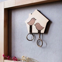 Wooden Bird Key Holder - Birchwood