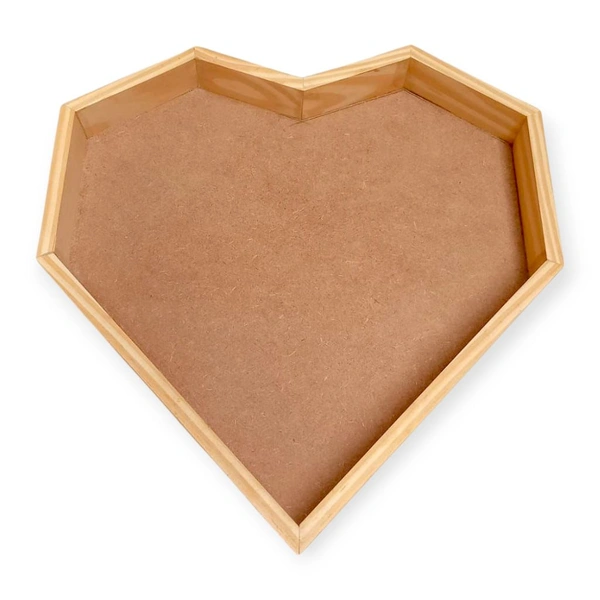 Heart Wooden Frames - Varmala Preservation & Base MDF - 15 * 15 * 1.5 Inches