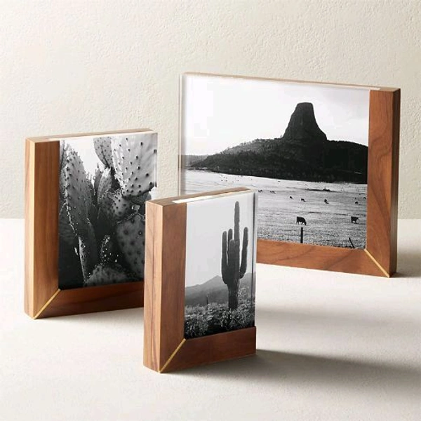 Teakwood Photo Frame Duel Side Display  - 8 * 6 Inches