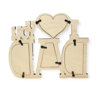 MDF Father's Day Photo Fridge Magnet - I Love You DAD