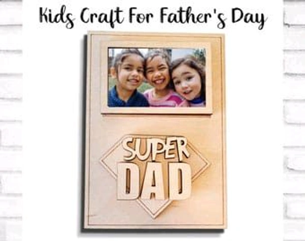 Father's Day Photo Fridge Magnet - Super DAD