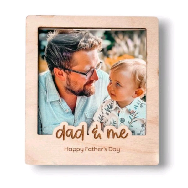 Father's Day Photo Fridge Magnet - Dad & Me - 5 pcs