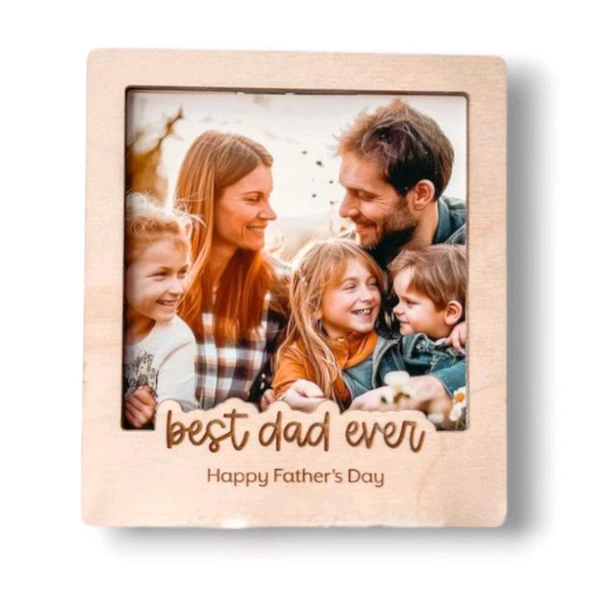 Father's Day Photo Fridge Magnet - Best Dad Ever - 1 pc
