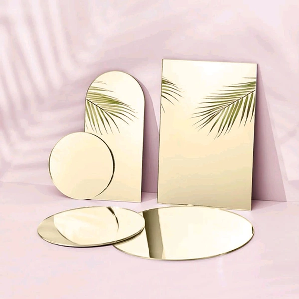 ACRYLIC MIRROR PROPs For Photoshoot - Set Of 5, Gold