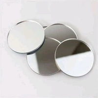Round Mirror Acrylic for DIY Project - 10 Inch, Silver