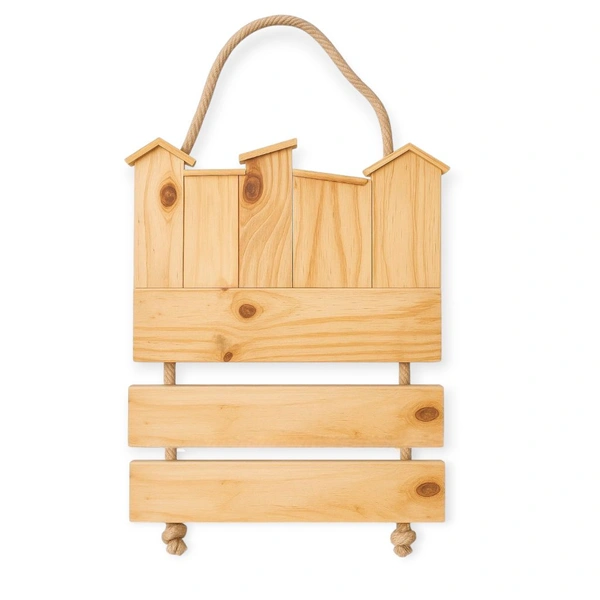 Pinewood Rope name board - Natural, 12(W) x 18(H) Inches