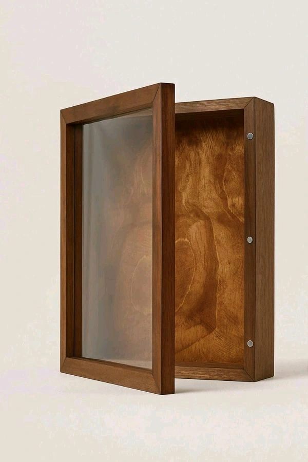 Teakwood - Shadow Box / Gift Box / Storage Box - Magnetic Closure - 6 * 6 * 2 Inch