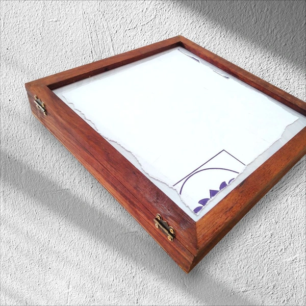 Teakwood - Shadow Box / Gift Box / Storage Box - Lock Box - 6 * 6 * 1 Inch