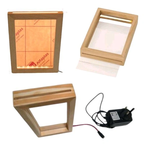 Pinewood LED Photo Frame - 5 * 7 * 1.75 Inches