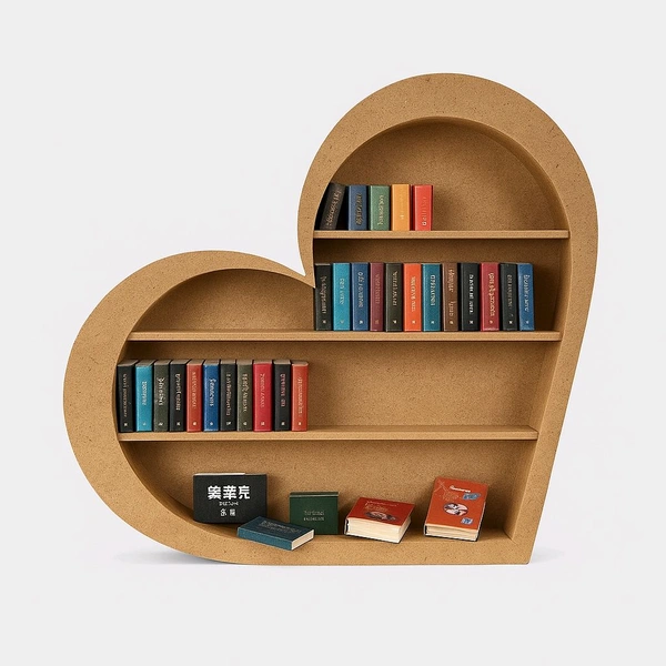 Miniature Heart Book Shelf 