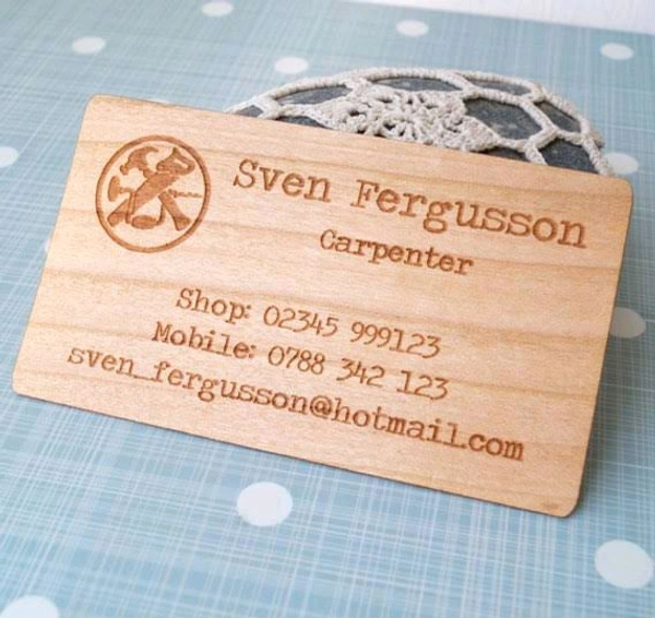 Business Cards Engraved On Veneer 450gms - 25