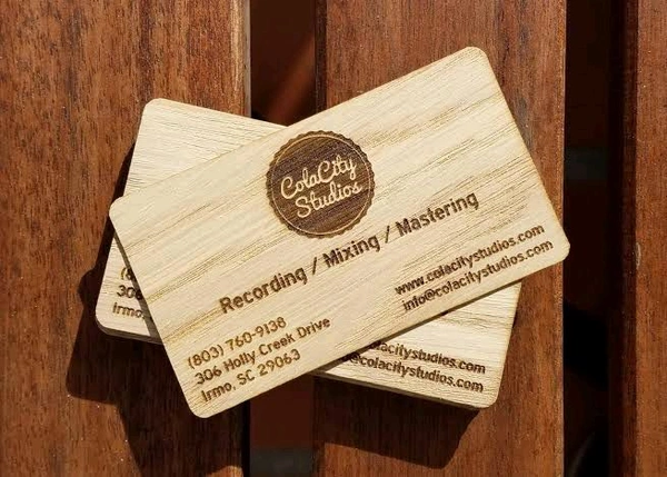 Business Cards Engraved On Veneer 450gms - 25
